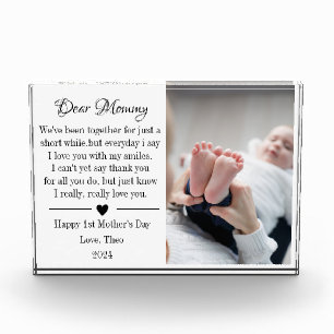 First 1st Mother's Day Gift from Baby Mummy Poem   Photo Block