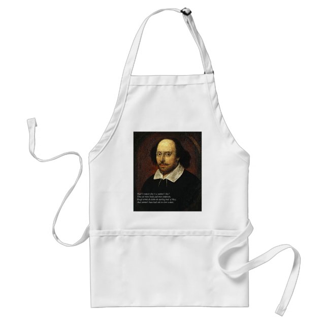 First 4 Lines of Sonnet # 18 by Shakespeare Standard Apron (Front)