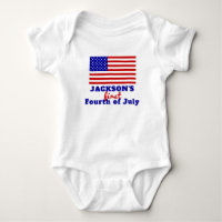 First 4th of July American Flag Personalised