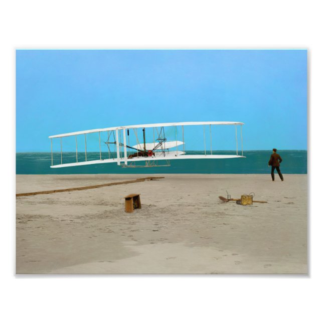 First Aeroplane Flight Wright Brothers Photo Print (Front)