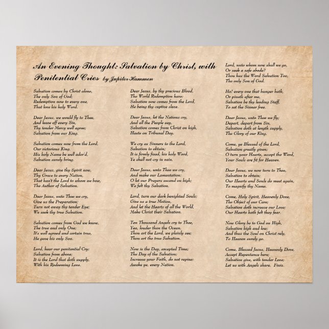 First African American Published Poem Poster (Front)