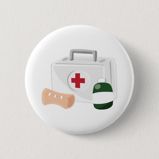First Aid 6 Cm Round Badge (Front)
