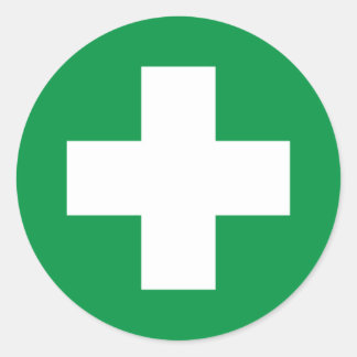 First aid classic round sticker
