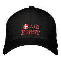 First Aid embroidered Trucker hat Red / B|ack