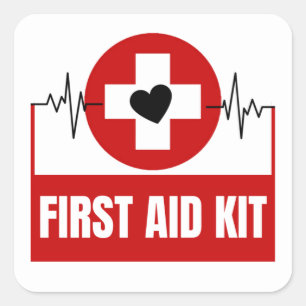 First Aid & Emergency  Square Sticker