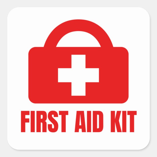 First Aid & Emergency  Square Sticker (Front)