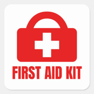 First Aid & Emergency Square Sticker