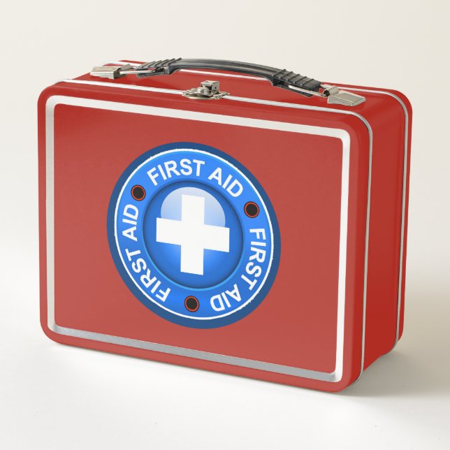 First Aid Kit - See Back - Metal Lunch Box (Front)