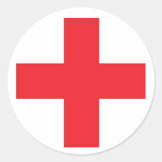 First Aid Kit Sign Classic Round Sticker