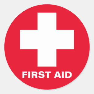 First Aid - Medic (cross) - Ambulance, Dental Help Classic Round Sticker