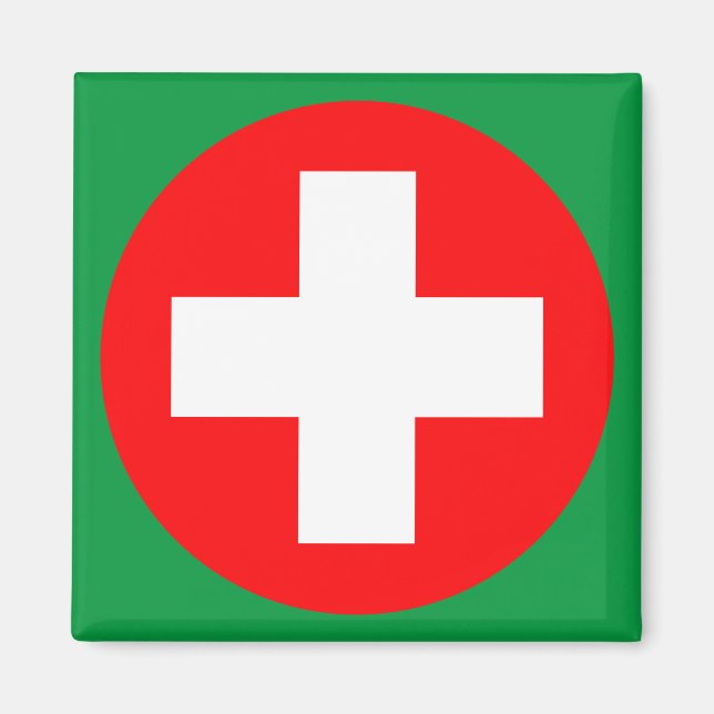 First Aid - Medic (cross) - Ambulance, Help Magnet (Front)