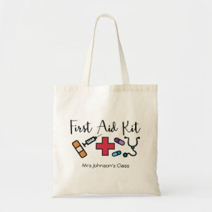 First Aid Medicine Kit Personalised Teacher Tote Bag