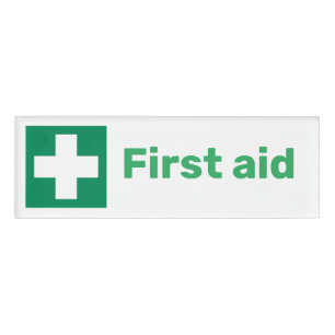 First Aid name tag Personalised 