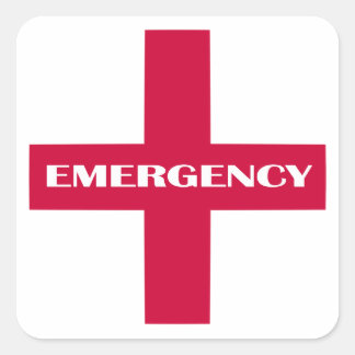 First Aid Supplies / Emergency Kit Square Sticker