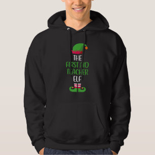 First Aid Teacher Elf Christmas Family Matching Gr Hoodie