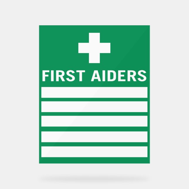 First Aider Acrylic Sign (Front)