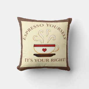 First Amendment: Espresso Yourself Cushion