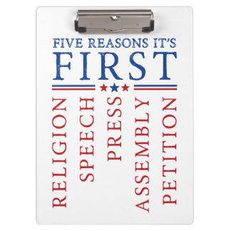First Amendment Freedom of Speech Protest Rally Clipboard