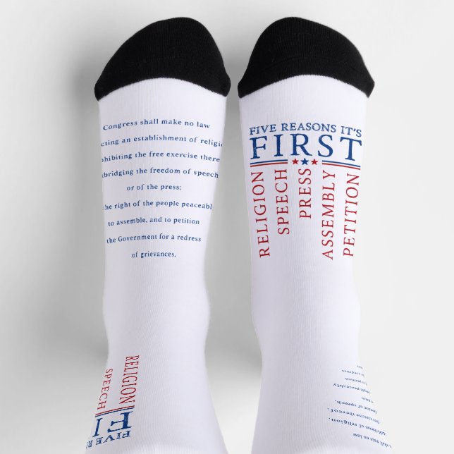 First Amendment Freedom of Speech Protest Rally Socks (Top)