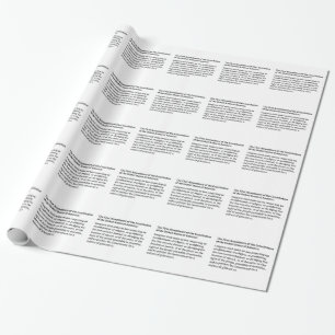 First Amendment of the Constitution Wrapping Paper