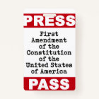 First Amendment Press Pass Badge