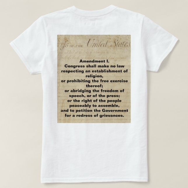 First Amendment Protest My Own Time and Dime T-Shirt (Design Back)
