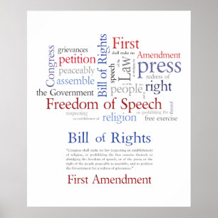First Amendment Rights - Free Speech  / Expression Poster