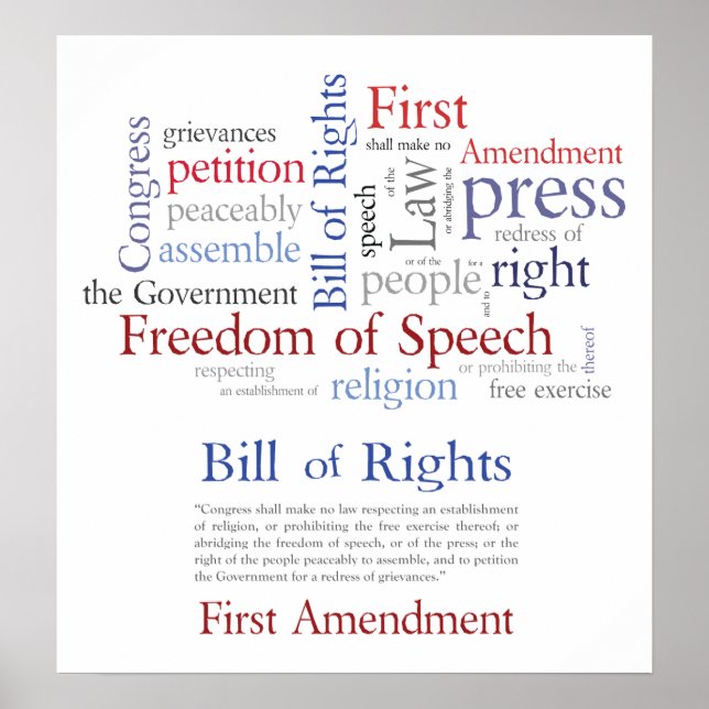 First Amendment Rights - Freedom of Speech Poster (Front)