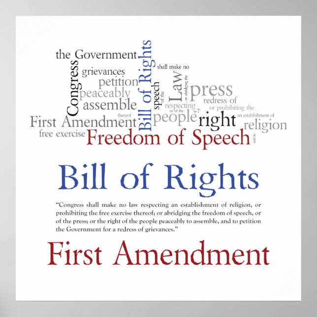 First Amendment Rights - Freedom of Speech Poster (Front)