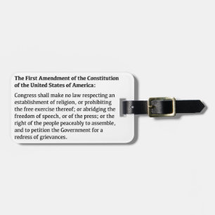 First Amendment Rights Luggage Tag