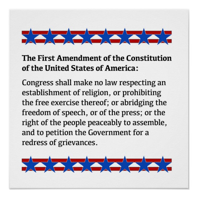 First Amendment Rights Poster (Front)