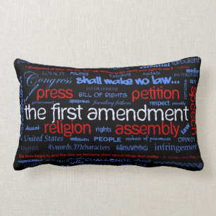 First Amendment 'Wordle' Pillow