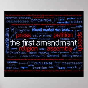 First Amendment 'Wordle' Poster