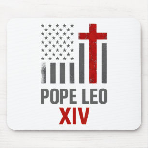 First American Pope Leo Xiv Catholic Religious Men Mouse Pad