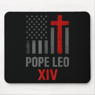 First American Pope Leo Xiv Catholic Religious Men Mouse Pad