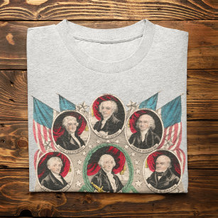 First American Presidents Restored 1844 Lithograph T-Shirt