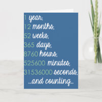 First Anniversary Greeting Card