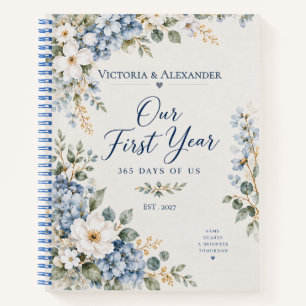 First Anniversary Our First Year Notebook