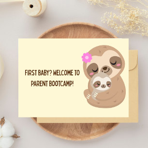First Baby Parent Bootcamp Humor for New Parents Card