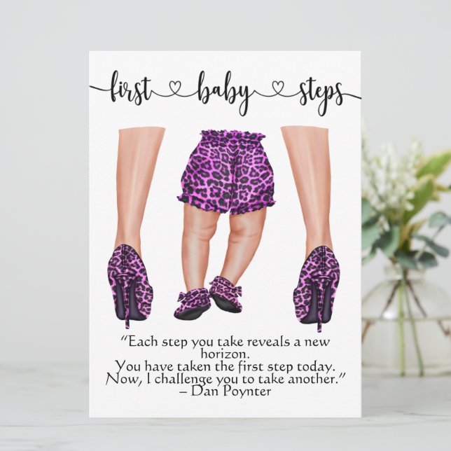 First Baby Steps Announcements (Standing Front)