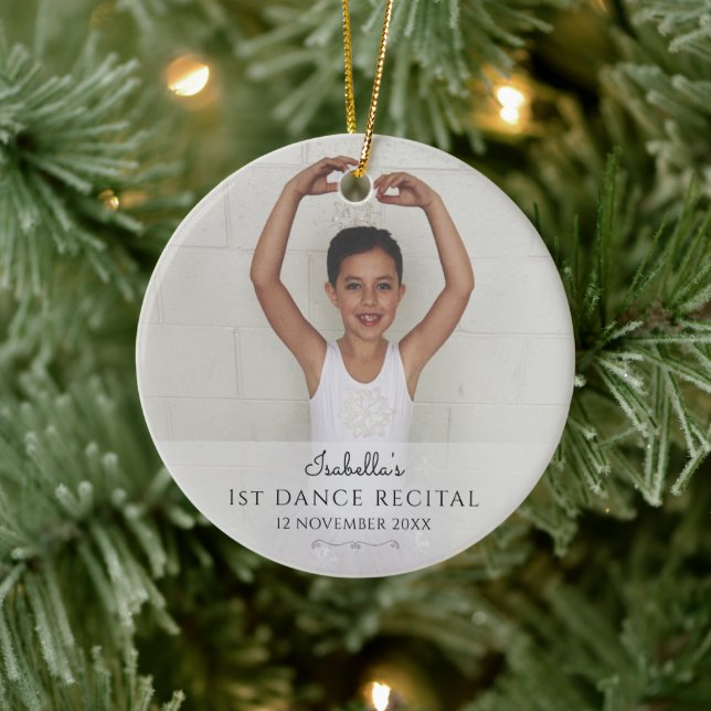 First Ballet Recital Photo Ceramic Ornament (Tree)