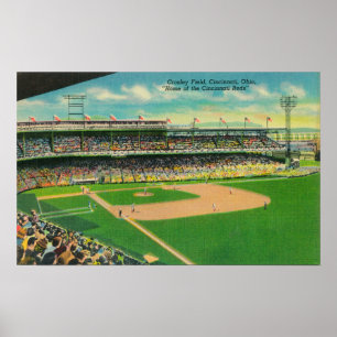 First Base Bleachers View of Crosley Field Poster