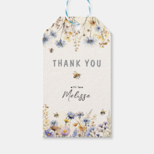 First Bee Day - Floral 1st Birthday Gift Tags