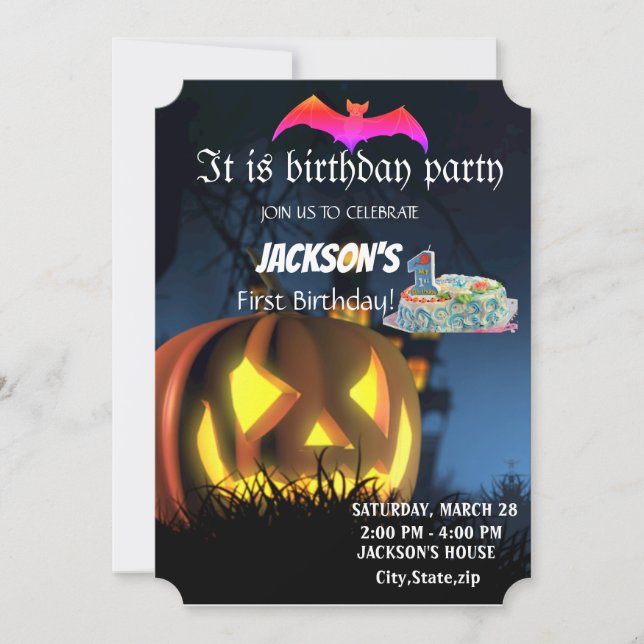 FIRST BIRTHADAY INVITATION (Front)