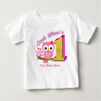 First Birthday Baby Shirt | Owl T-Shirts