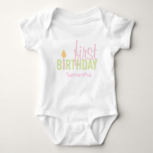 First Birthday Baby T-Shirt Baby Bodysuit