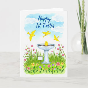 First Birthday Bird Bath Card