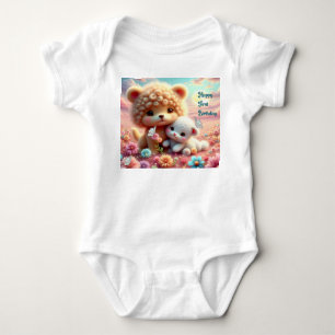 First Birthday Bodysuit Toy Bear