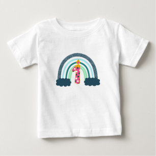 First Birthday Boho Baby Girl Summer T-Shirt