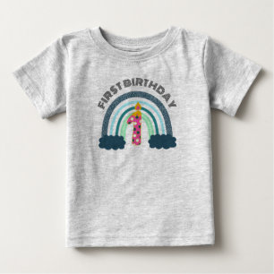 First Birthday Boho  Baby Girl  T-Shirt